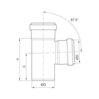 Mynd af ACO Grein 110/87,5° Ryðfrítt