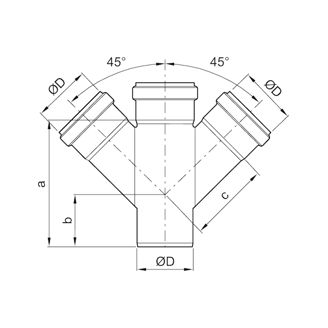 Mynd af ACO Kross 160/45° Ryðfrítt