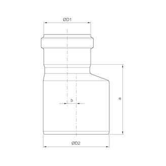 Mynd af ACO Minnkun 160-110mm Ryðfrítt